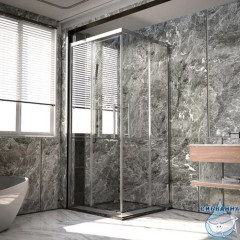 Душевое ограждение Veconi Premium Trento 110x80 профиль хром, стекло прозрачное PTC20-CH-11080-01-C4 (без поддона)