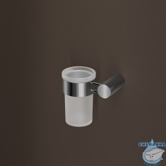 Стакан, матовое стекло, нержавеющая сталь, Дюна (Duna), хром глянцевый, IDDIS, DUNSBG1i45