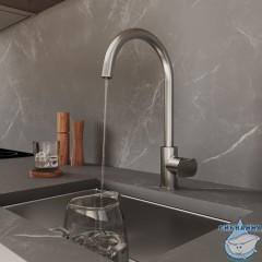 Смеситель для кухни с каналом для фильтрованной воды, сатин, Rora, Milardo, RORBNFJM05