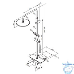 Душевая система Damixa Jupiter 977730300 (черный матовый)
