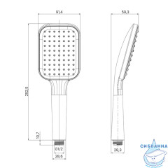 Лейка для душа Milardo Ideal Spa 1 режим ILS1FBSM18