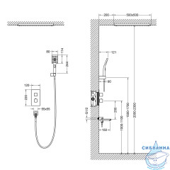 Душевая система Timo Petruma SX-5019/03SM 500 1 режим (черный матовый)