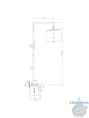 Душевая система Raglo 260 1 режим R31.24.06 (черный)