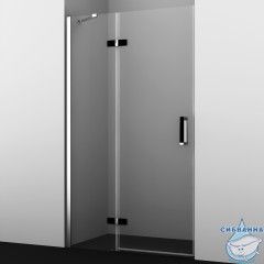 Дверь в нишу Wasserkraft Aller 120 см профиль хром, стекло прозрачное 10H05LBLACK