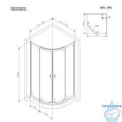 Душевое ограждение AM.PM X-Joy Twin Slide 80х80W88G-205-080MT64 профиль хром, стекло прозрачное (без поддона)