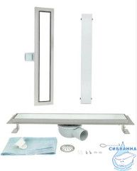 Дренажный трап для душа ALMAes Laguna 70 см с решеткой (белый)