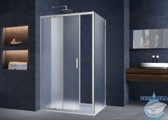 Душевое ограждение Vincea Альфа 100x80 профиль хром, стекло текстурное VSR-3AL8010MT