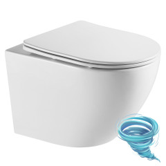 Инсталляция Loranto с кнопкой смыва в комплекте с унитазом Azario Grado c сиденьем Soft close (микролифт) 