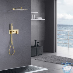 Душевая система Abber Daheim 250 1 режим AF8218G (золото матовое)