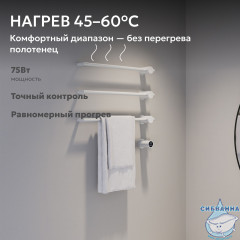 Полотенцесушитель электрический ABBER Charme AH4003MW белый матовый