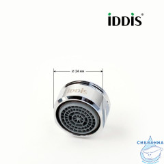 Аэратор для смесителя в комплекте с гайкой, силикон, M24, наружная резьба, IDDIS, 996S24B1SM