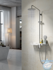 Душевая система Lemark Tropic 230 1jet LM7007C (хром/белый)