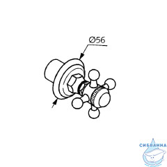 Встраиваемый вентиль Kludi Adlon 518160520