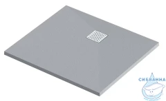 Поддон из литьевого мрамора Bas Эссентия 80x80 графит 