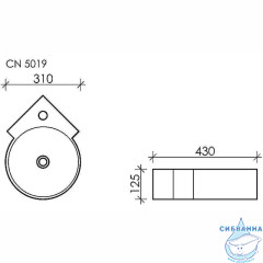 Раковина угловая 31 см Ceramicanova Element CN5019 