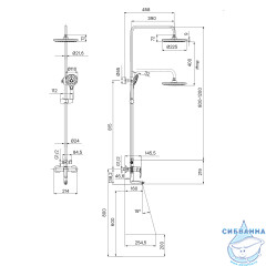 Душевая система Iddis Ray 230 1 режим RAYSB3Fi06 (хром)