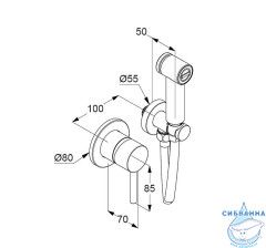 Смеситель с гигиеническим душем Kludi Bozz 38998N076 (брашированное золото)