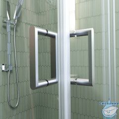 Душевое ограждение Veconi Rovigo 100x90 профиль хром, стекло прозрачное RV10-10090-01-C5 (без поддона)