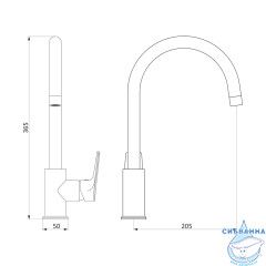 Смеситель для кухни Damixa Origin Balance 790730000 (без донного клапана) (хром/белый)