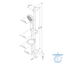 Душевой гарнитур Am.Pm Inspire 2.0 3 режимa F0150A000  (хром)