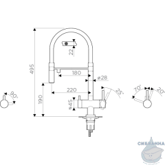 Смеситель для кухни Omoikiri Kanto 4994298 (нержавеющая сталь)