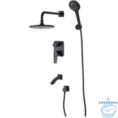  Душевая система Lemark Bronx 230 1 режим LM3722BL  (черный матовый)