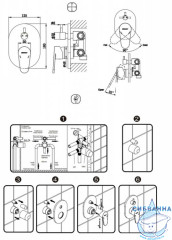 Встраиваемый смеситель для ванны Bravat Eler FB848238CP-3-RUS