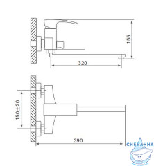 Смеситель для ванны Gappo G2207-7 с аксессуарами (белый/хром)