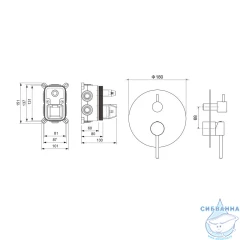 Встраиваемый смеситель для ванны Aquatek Европа AQ1347MB (черный матовый)