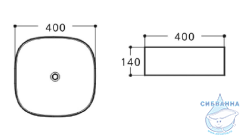 Раковина на столешницу 40 см Aquanet Trend  273683 (белый)
