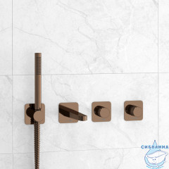 Встраиваемый смеситель для ванны Wasserkraft Paar A8851.309.311.290.292.291 (розовое золото)