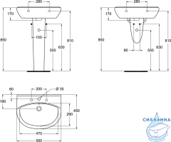 Раковина 60 см Ideal Standard Ulysse W409501