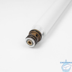 Излив для смесителя, кухня, J-образный, нерж. сталь, 184х235 мм, поворотный, белый, IDDIS, 995J18W5SM