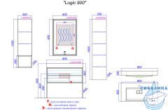 Тумба Aqwella Clarberg Logic 90 R с раковиной Toledo 90 белый глянцевый
