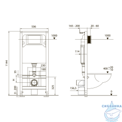 Инсталляция для унитазов Tece TECEspring S401101 с панелью смыва (хром глянцевый)
