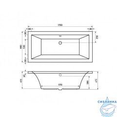 Акриловая ванна AlbaSpa Kero 170х80
