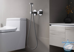 Встраиваемый смеситель с гигиеническим душем Aquatek Европа AQ1319CR (хром )