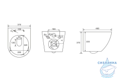 Унитаз подвесной безободковый Abber Bequem AC1100MW с сиденьем Soft Close (микролифт) (белый матовый)