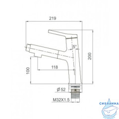 Смеситель для раковины Gappo G1052-76 (без донного клапана) (черный матовый)