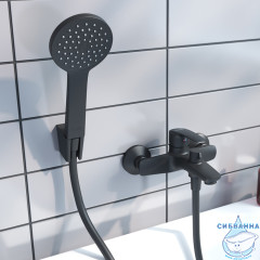Смеситель для ванны Iddis Ray RAYBL02i02 с аксессуарами (черный матовый)