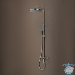 Душевая система с тропическим душем,  изливом и термостатом, глянцевый хром, Duna, IDDIS, DUNSBSTi06