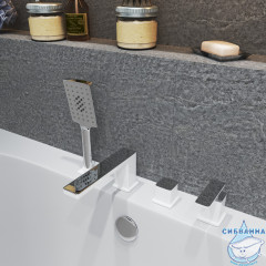 Смеситель для ванны на борт Timo Torne 4330/00-16Y (хром/белый)