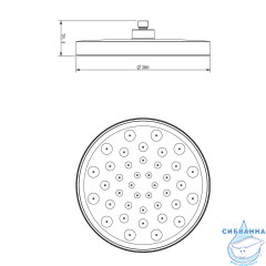 Душевая система Vincea Inspire 300 1 режим VSFW-3I22MT2RGM (вороненая сталь)