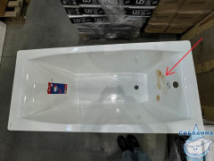 Чугунная ванна Универсал Эталон 150х70 №263 без ножек (с дефектом)