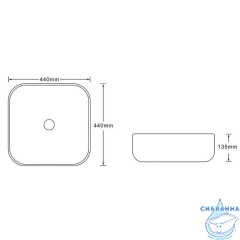 Раковина на столешницу 44 см SantiLine SL-7024