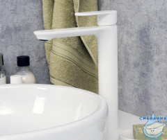 Смеситель для раковины Wasserkraft Mindel 8503H (без донного клапана) (белый)