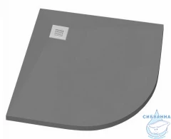 Поддон из литьевого мрамора Bas Эссентия 80x80 графит R