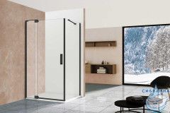 Душевое ограждение Vincea Экстра 80-90x100 профиль черный, стекло прозрачное VSR-1E809010CLB
