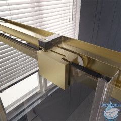 Душевое ограждение Veconi Premium Trento 140x90 профиль золото брашированное, стекло прозрачное PTC30-SP-14090-G-01-C4 (без поддона)