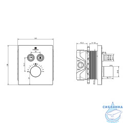 Душевая система Vincea Inspire 300 1 режим VSFW-3I21T2GM (вороненая сталь )